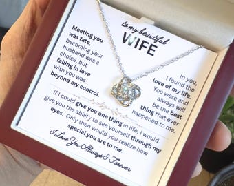 夫から妻へのネックレスギフト、メッセージカードとギフトボックス付き、彼女へのロマンチックなギフト、記念日やバレンタインデーの誕生日の妻へのギフト