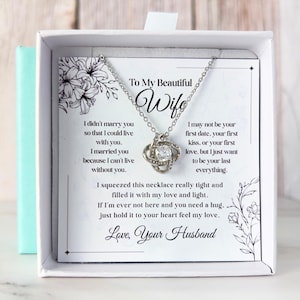 To My Wife Necklace, Thoughtful Gifts For My Wife, Romantic Gifts For Wife From Husband, Valentines Day Gift For Wife, Love Necklace, 14k