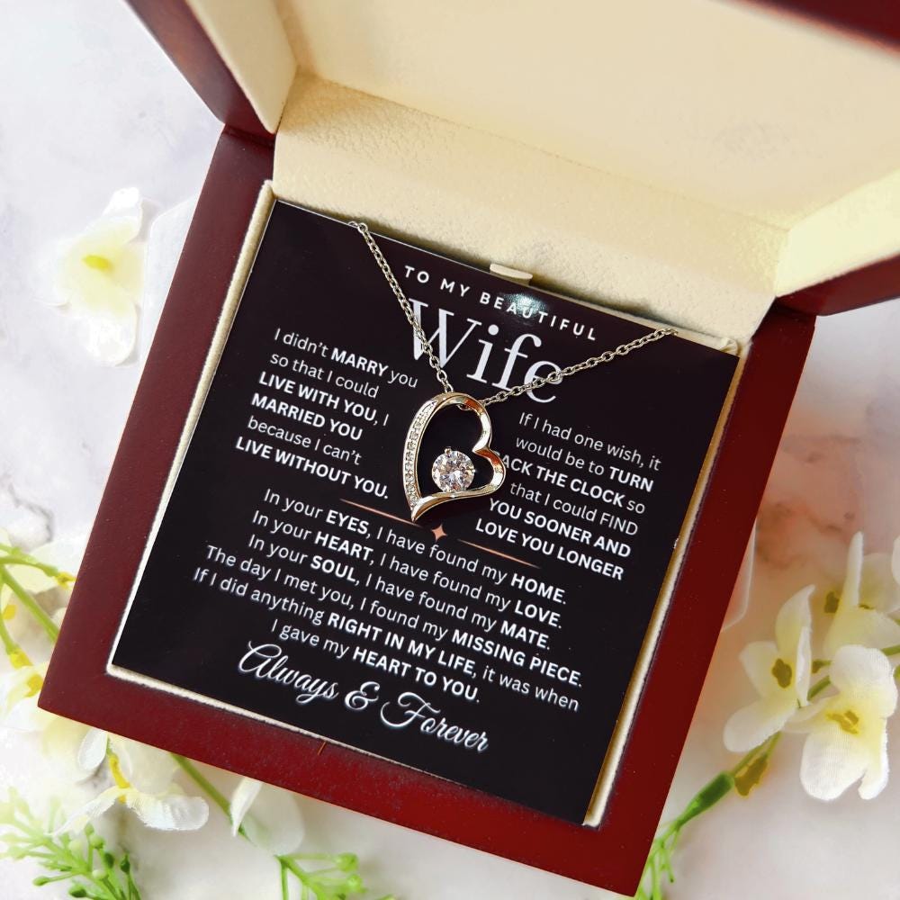 To My Wife Necklace From Husband, Wife Gift Necklace for Women Necklace ...