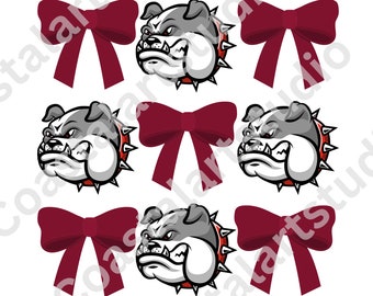 bulldogs Coquette Bow PNG