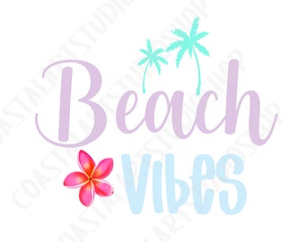 Beach Vibes PNG letni projekt sublimacji grafika plażowa na koszulki torby płócienne kubki itp. tropikalny png clipart plażowy