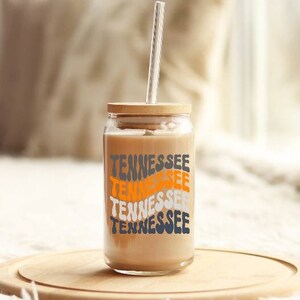 Tennessee Vols Glass Can Wrap PNG wolontariusze TN cyfrowe pobieranie 16 oz glass can wrap Retro Tennessee grafika
