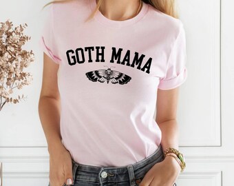 Goth Mama PNG dark academia digital download goth mom life sublimation design moth witchy aesthetic grunge goth png file