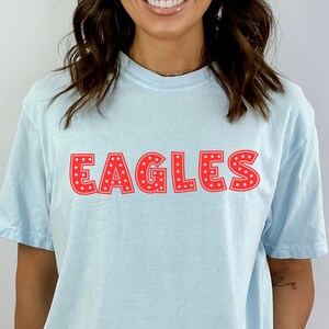Eagles PNG red sports mascot sublimation design team eagles graphic for tshirts tote bags tumblers etc
