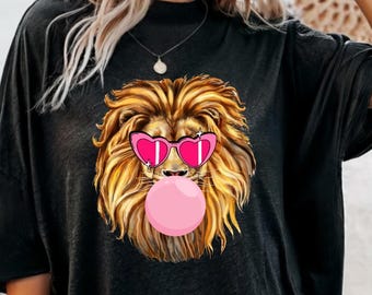 Pink Lions preppy retro sport-sublimatieontwerp preppy png-bestand voor meisjesachtige digitale afbeelding