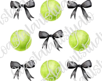 Coqueta de tenis PNG Preppy arco deportes diseño de sublimación tenis diseño gráfico digital