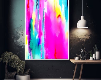 Abstract Pastel Printable Wall Art, y2k room decor, indie wall art, pink room decor, maximalist decor, aesthetic Wall decor, dorm room art