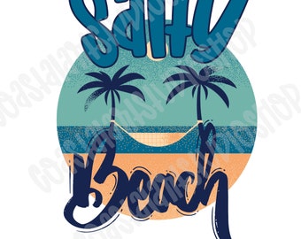 Salty Beach PNG diseño de sublimación gráfico de vida de playa para camisetas bolsas de asas vasos, etc. clipart de playa verano png amantes de la playa png