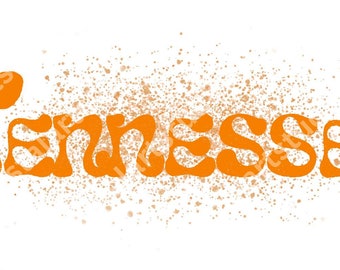 Tennessee Vols PNG SVG retro groovy funky Schrift tn Volunteers Sublimationsdesign für Shirts Becher Tragetaschen etc College Sport tn vols