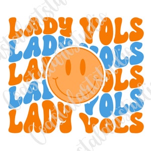 Lady Vols PNG Tennessee Vols sublimation design tn volunteers sports graphic lady vols basketball softball design retro wavy font png