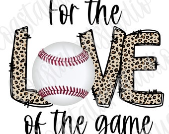 Baseball Leopard PNG for the love of baseball design sports sublimation baseball mom graphic