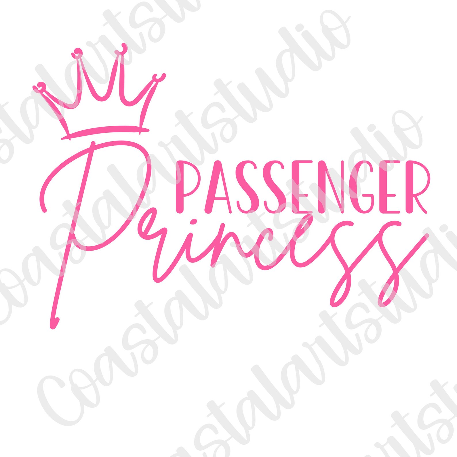 Passenger Princess Lettering Passenger Princess PNG Trendy Girly Sublimation Design Digital Graphic ...