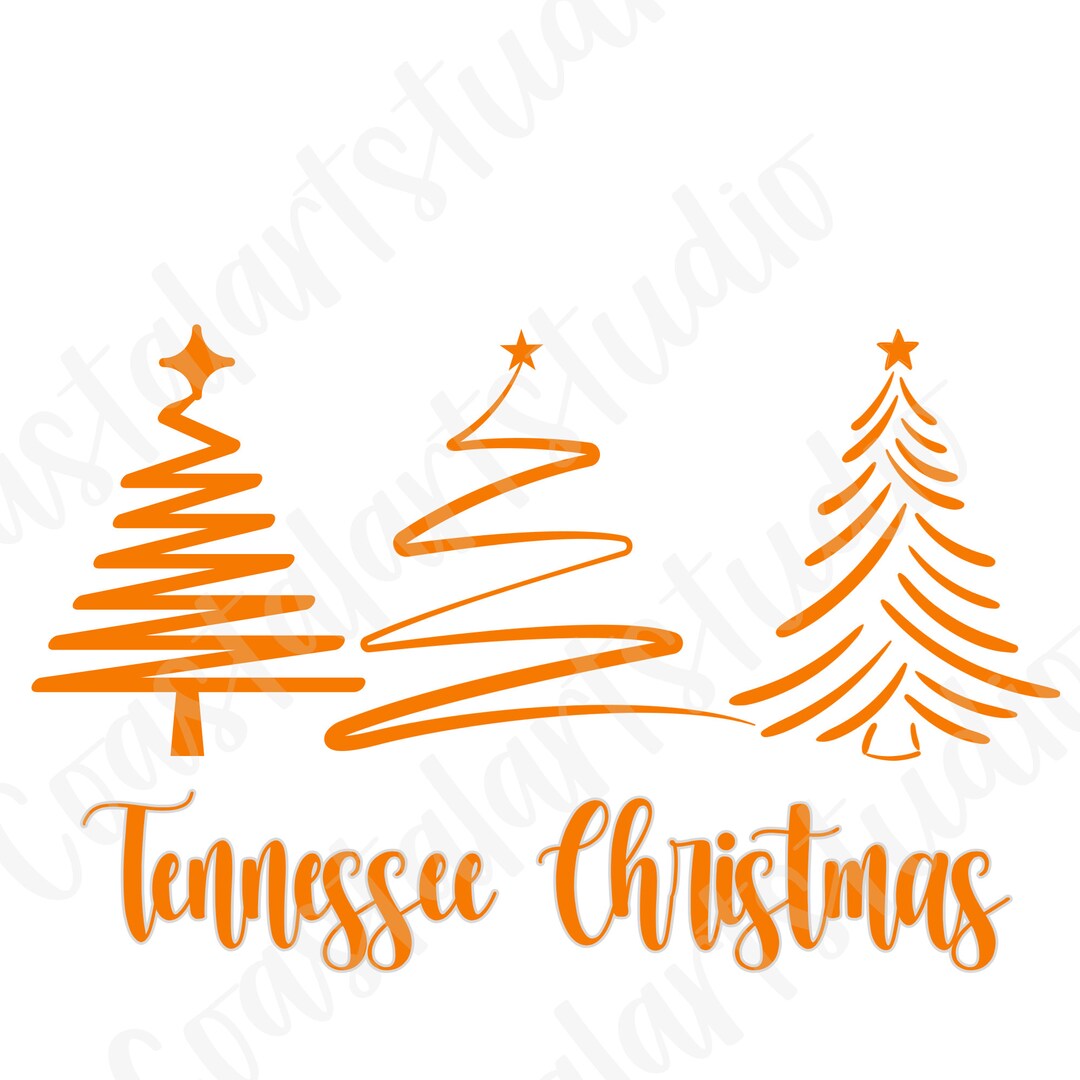 Tennessee Christmas PNG Tn Vols Orange Sublimation Design Christmas