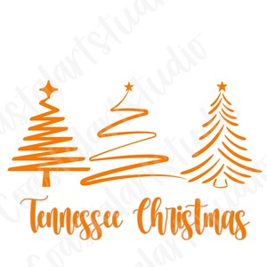 Tennessee Christmas PNG tn vols Oranje sublimatieontwerp Kerstboom grafisch ut vols vakantie png