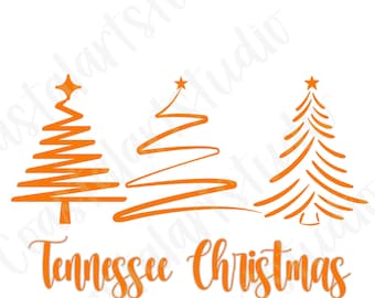 Tennessee Christmas PNG tn vols Orange sublimation design Christmas tree graphic ut vols holiday png