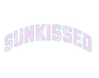 Sunkissed PNG design de sublimação de verão gráfico de praia para camisetas sacolas copos praia png