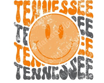 Tennessee Vols PNG Retro Wavy Text Tennessee Volunteers sublimation design ut vols distressed graphic for tshirts tumblers tote bags etc