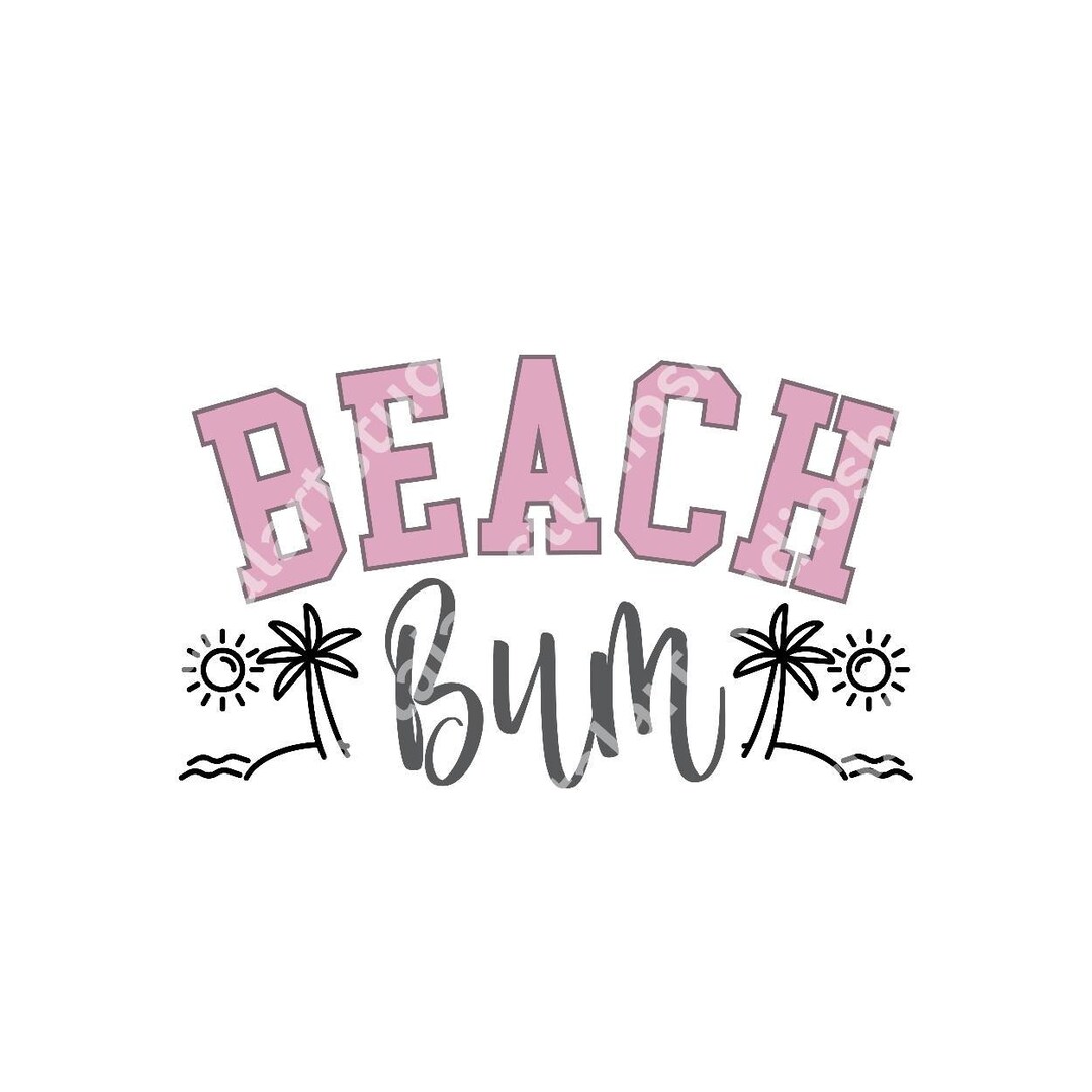 Beach Bum PNG Sublimation Design Summer Beach Graphic for Tshirts Tote ...