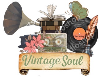 Vintage Soul PNG Retro vintage sublimation design vintage aesthetic old fashioned png for tshirts tote bags tumblers vintage coul graphic