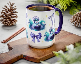 Taza de cerámica con diseño de lazos de Úrsula, 325 ml (11 oz) y 444 ml (15 oz).