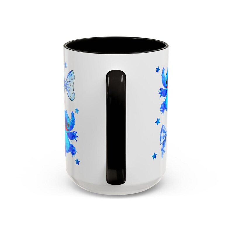 Tazas con personajes y lazos de Stitch / Taza con diseño de acuarela imagen 3