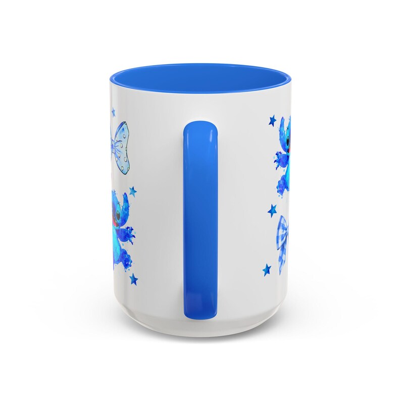 Tazas con personajes y lazos de Stitch / Taza con diseño de acuarela imagen 15