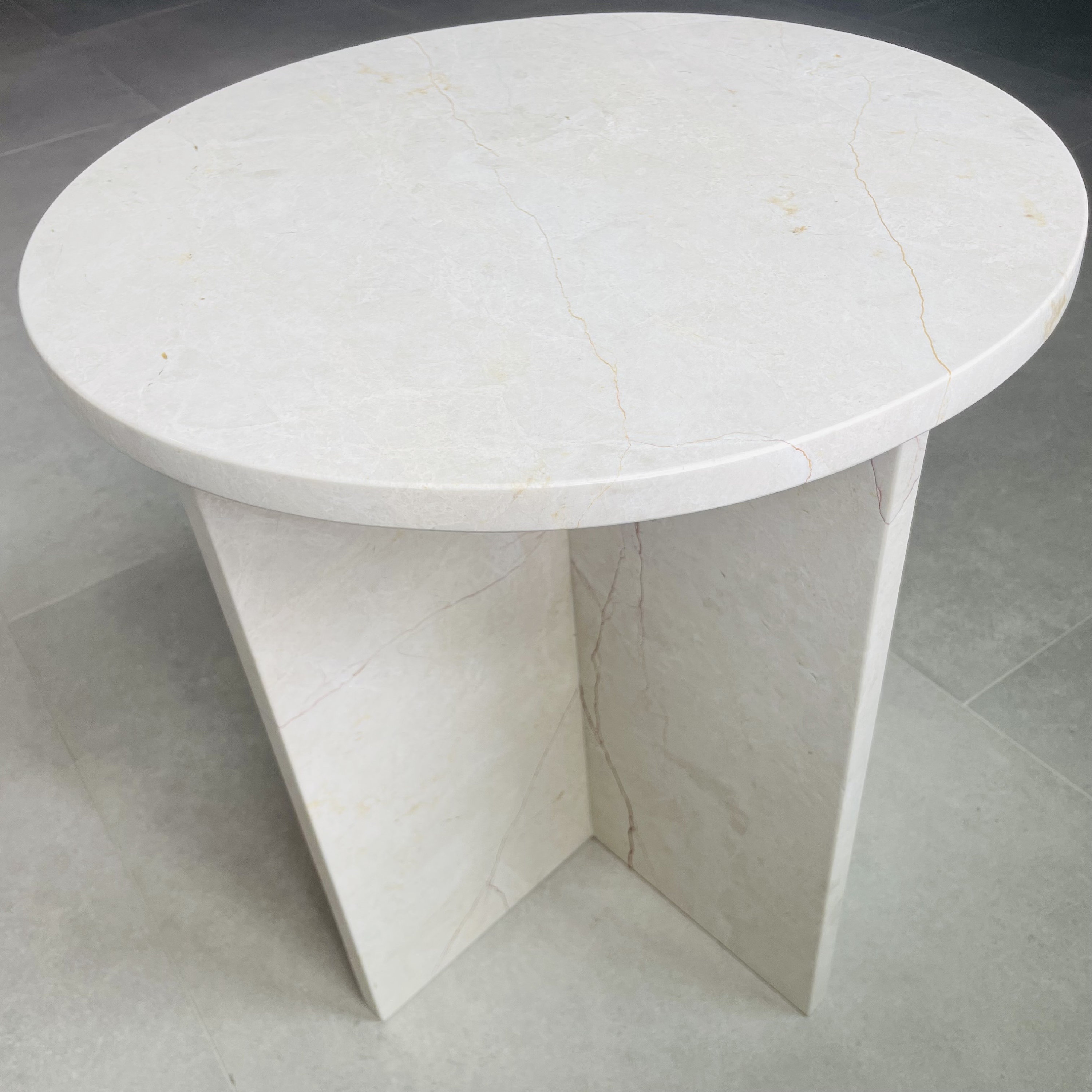 Travertine Side Table Etsy