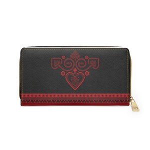 Folk Love Gold Zipper Wallet
