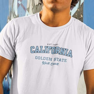 California Golden State West Coast Vintage 1990s Unisex Jersey Short Sleeve Tee