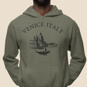 Venice Italy Hoodie, Comfortable, Baggy, Relaxed Fit, Travel, Italia, Multiple Colors, Cozy, Venice, Cute, Stylish, Unisex Hooded Sweatshirt