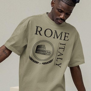 T-shirt ROMA ITALIA - Noir - Homme - Neuf Avec étiquettes