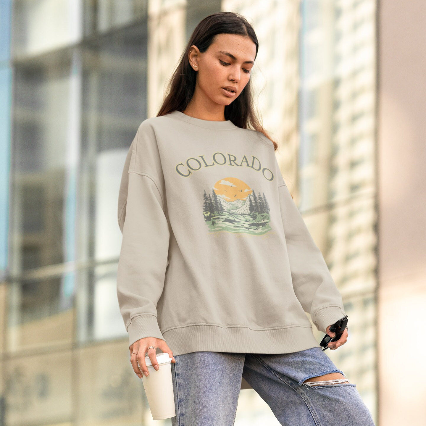 【MODERNIF】Overfit Double Layer Colorado Sweatshirt Designer fashion, Seoul-fully created | W Concept