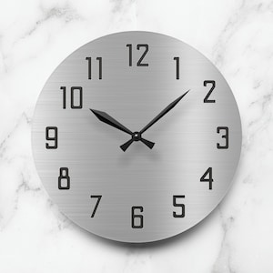 Simplistic Silver Wall Clock, Minimalist Design, Round, Square, Multiple Sizes, Trendy Design, Stylish, Unique, Modern, Acrylic Wall Clock