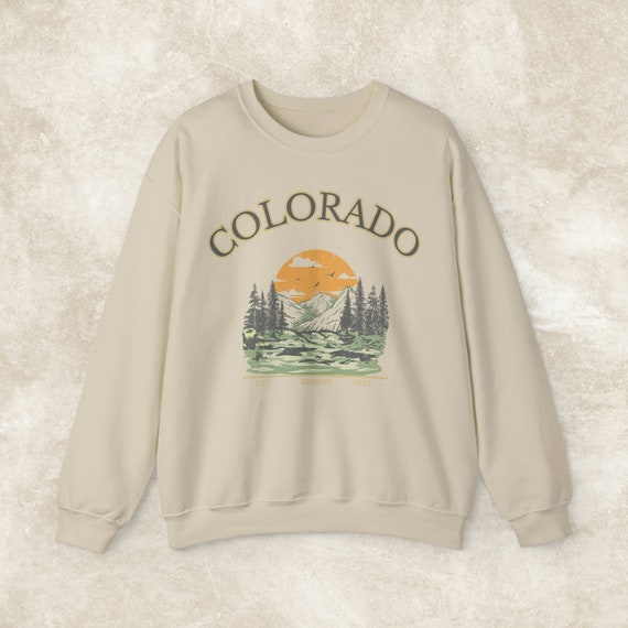 【MODERNIF】Overfit Double Layer Colorado Sweatshirt Colorado Oversized Sweatshirt, Denver, Cozy Sweater
