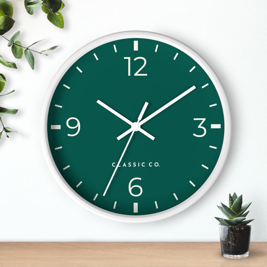 Vintage Green Wall Clock, Retro Decor, Home Decor, Mid Century Clock ...