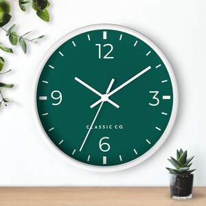 Vintage Green Wall Clock, Retro Decor, Home Decor, Mid Century Clock, Bedroom Clock, Kitchen Clock, Unique, Mid Century Modern Wall Clock