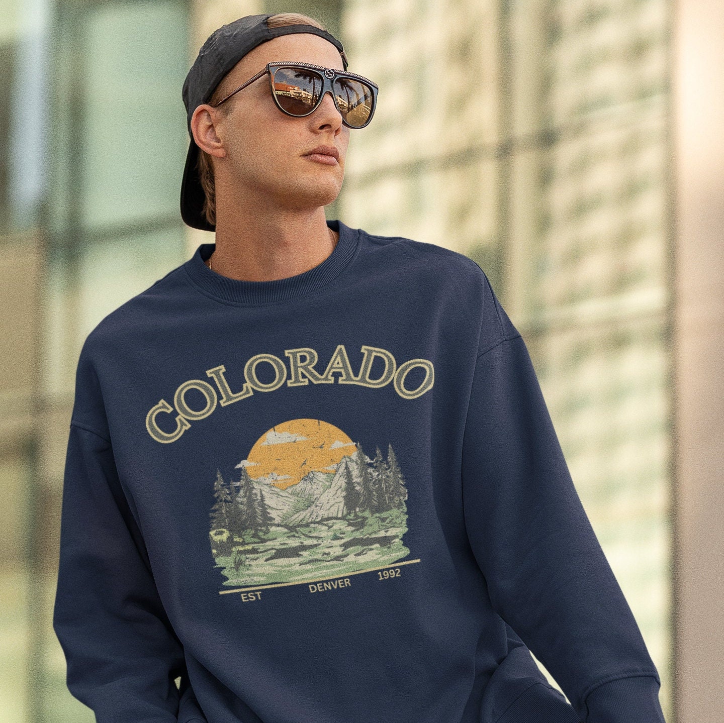 Colorado Oversized Sweatshirt, Denver, Cozy Sweater