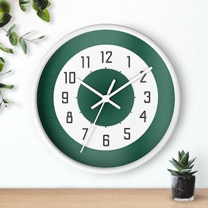 Vintage Style Sage Green Wall Clock, Aesthetic, Simplistic, Trendy Design, Minimalist, Home Decor, Bedroom Decor, Plexiglass Wall Clock