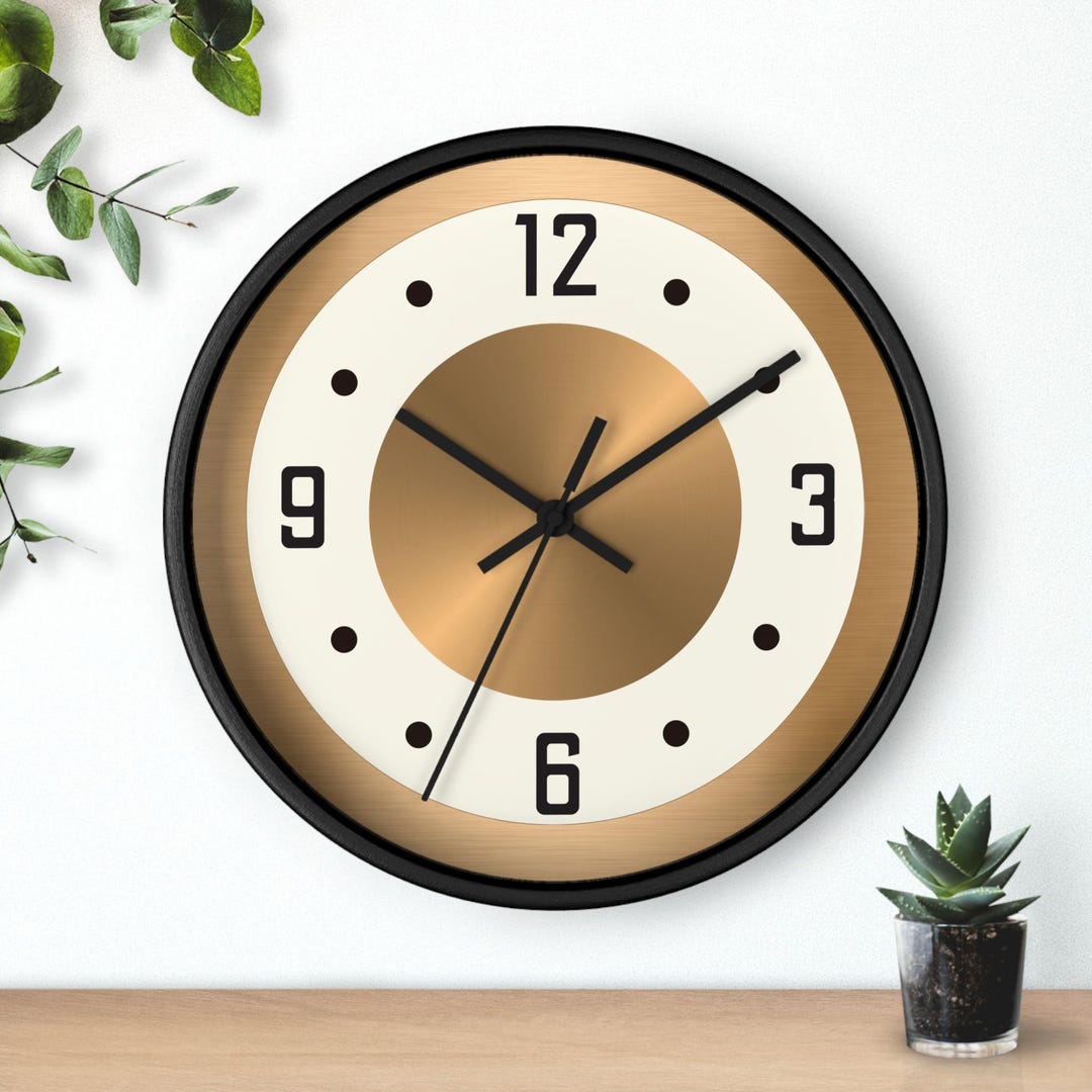Bronze Vintage Style Wall Clock, Unique, Multiple Sizes, Retro Style ...