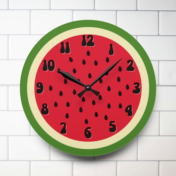 Fruit Kitchen Clock Etsy