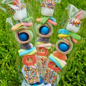 Custom Candy Kabob Bundle Birthday Party Favor Treats Birthday Favors Candy Kid Teen Treats Summer Party Goodie Bag Party Decor Candy Skewer
