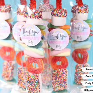 Candy Kabobs Rainbow Party Favors Kid Rainbow Birthday Party Favor Girl Personalized Favor for Party Kid Custom Candy Skewer Birthday Treat