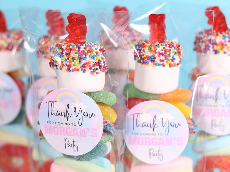 Rainbow Birthday Party Favor Girl Personalized Favor for Party Kid