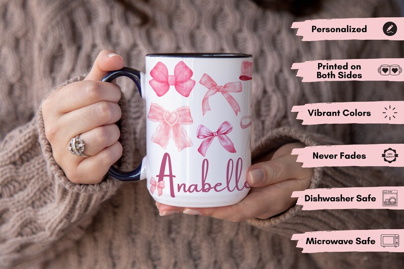 Pink Coquette Mug Decor Coquette Style Preppy Style Mug