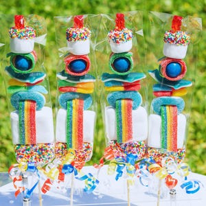 Candy Kabob Party Favor for teen Birthday Party Pool Treat Birthday Rainbow Party Colorful Decoration for Kid Party Favor Graduation 2025