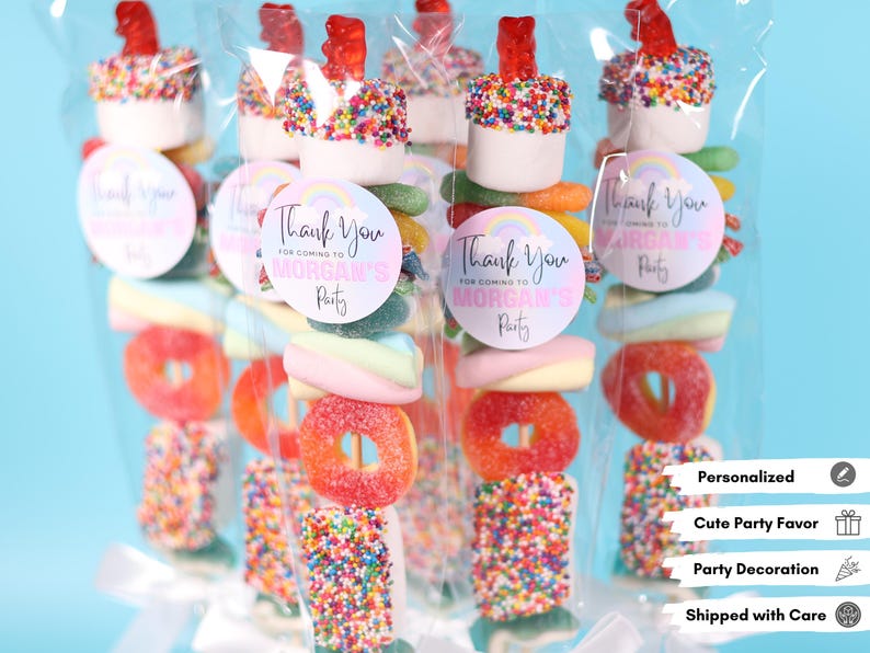 Candy Kabobs Rainbow Party Favors
