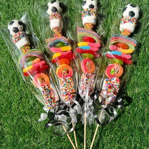 Candy Kabobs Soccer Party Favors World Cup Party Favors Soccer Birthday Party World Cup Personalized Favor for Party Kid