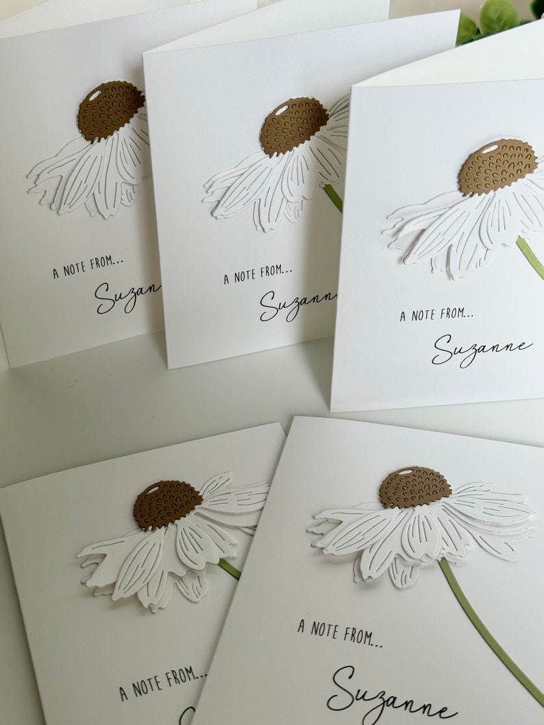 Personalized Floral Stationery Set, Custom Handmade 3D Note Cards ...
