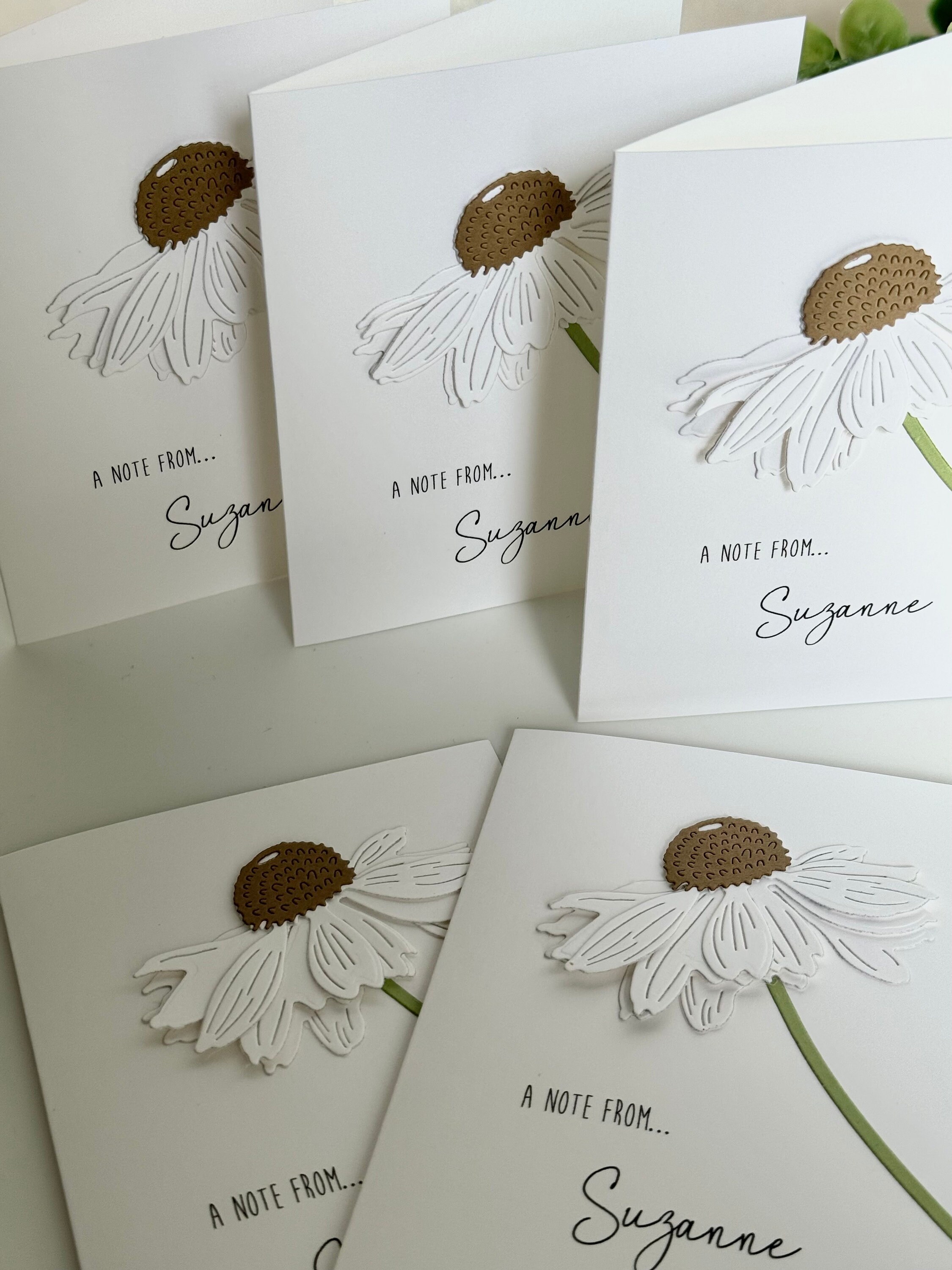 Personalized Floral Stationery Set, Custom Handmade 3D Note Cards ...