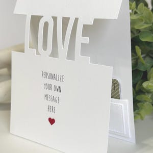 Personalized LOVE Card, Money/Gift Card Holder, Any Occasion, Customize Your Own Greeting